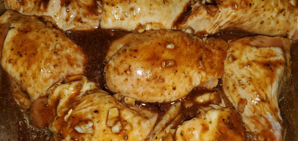 Homemade Marinade with Baked Chicken